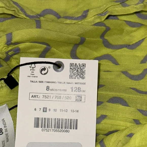 ZARA Kids | Lime Green | SCALLOPED DRESS - Picture 5 of 5